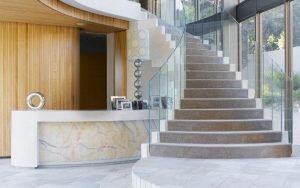 glass staircase
