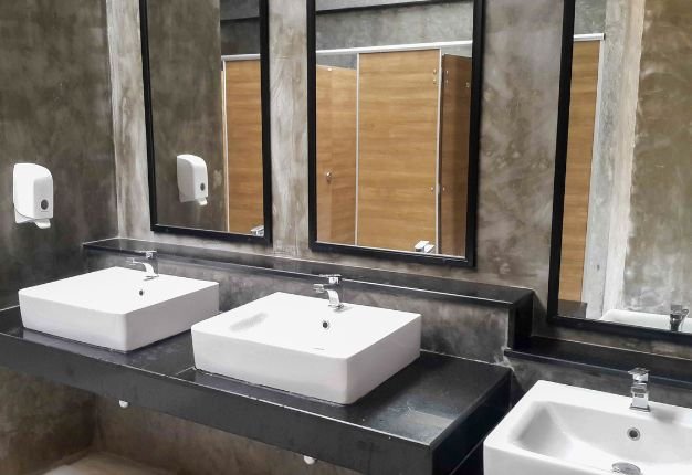 office bathroom mirror