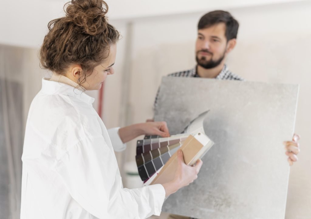 Villa Painting Service 4 medium shot woman man redecorating